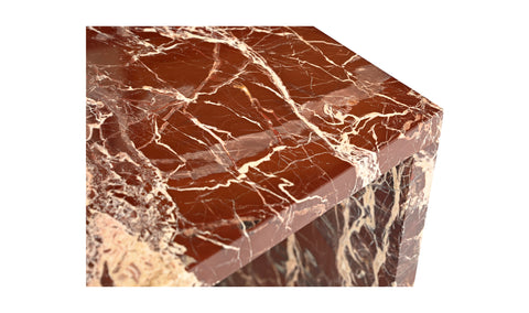 Rosa Accent Table Rosso Levanto Marble