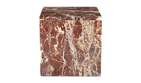 Rosa Accent Table Rosso Levanto Marble