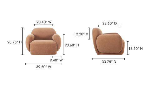 Hazel Lounge Chair Copper