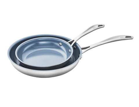 Spirit 3-Ply Ceramic Nonstick - 2-pc Stainless Steel Ceramic Nonstick Fry Pan Set
