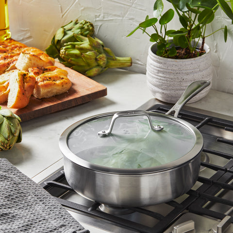 Spirit 3-Ply Ceramic Nonstick - 3-qt Stainless Steel Ceramic Nonstick Sauté Pan