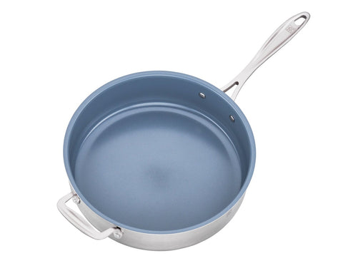 Spirit 3-Ply Ceramic Nonstick - 5-qt Stainless Steel Ceramic Nonstick Sauté Pan