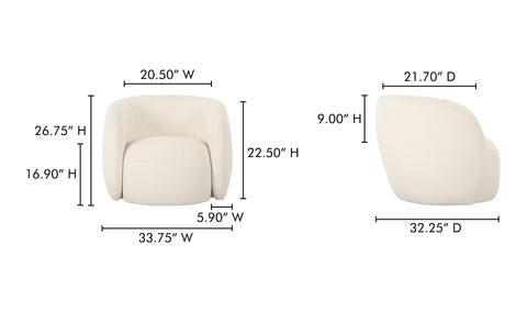 Rae Outdoor Accent Chair Cream