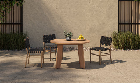 Delta Round Outdoor Dining Table Natural