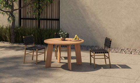 Delta Round Outdoor Dining Table Natural