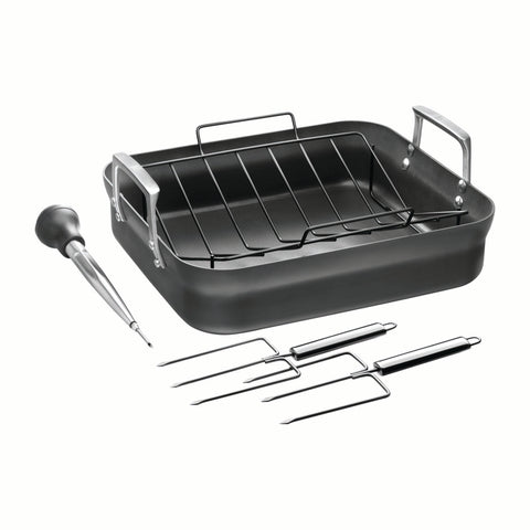 Motion - 16 X 14" Aluminum Hard Anodized Roasting Pan Nonstick