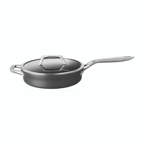 Motion - 3-qt  Aluminum Hard Anodized Saute Pan with Lid Nonstick