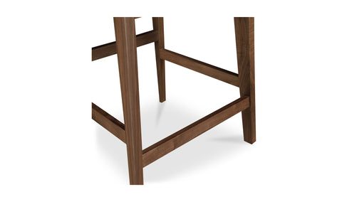 Deco Walnut Counter Stool White PVC