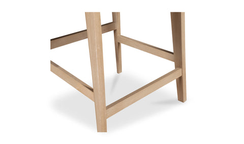 Deco Oak Counter Stool White PVC