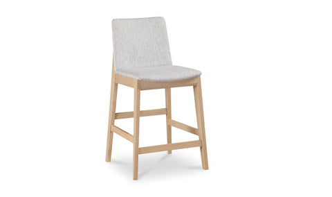 Deco Oak Counter Stool Light Grey