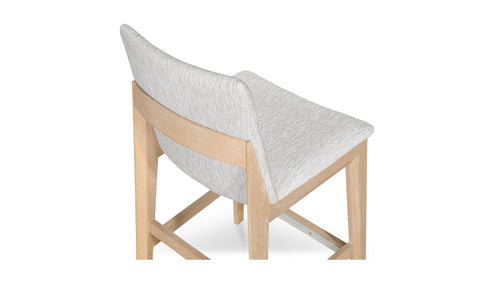 Deco Oak Counter Stool Light Grey