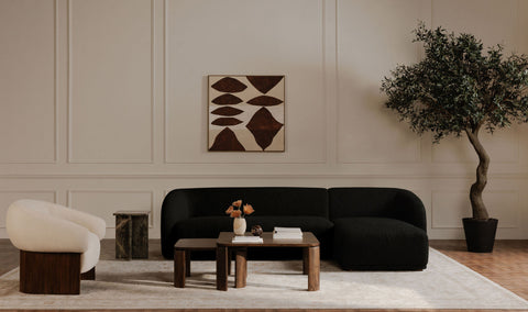 Faye Sectional Black Boucle