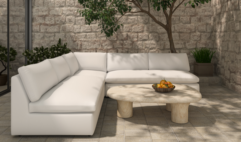 Miles Outdoor Modular 3 Piece White