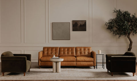 Harmony Accent Chair Dark Green Faux Mohair