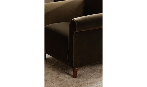Harmony Accent Chair Dark Green Faux Mohair