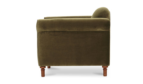 Harmony Accent Chair Dark Green Faux Mohair