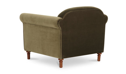 Harmony Accent Chair Dark Green Faux Mohair