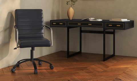 Roy Office Chair Black Leather