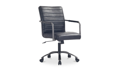 Roy Office Chair Black Leather