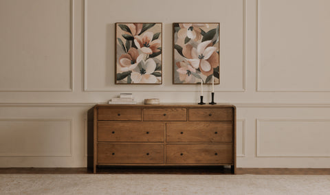 Riley 7 Drawer Dresser Oak