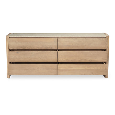 Lane 6 Drawer Dresser Natural