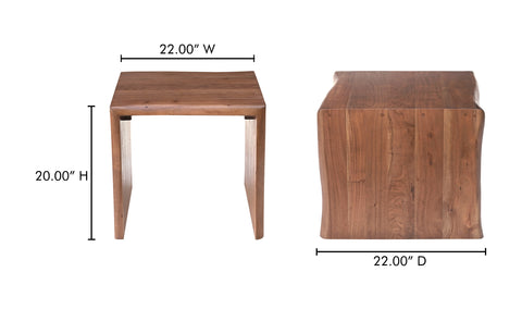 Tyrell Side Table Natural Brown