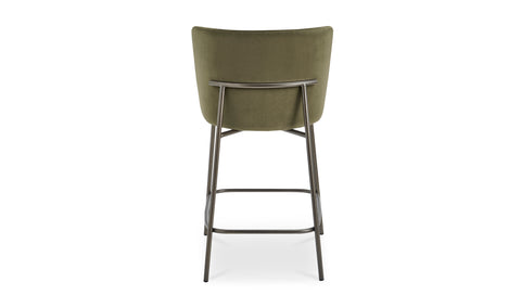 Early Counter Stool Faux Green Mohair