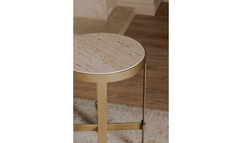 Holli Side Table Travertine