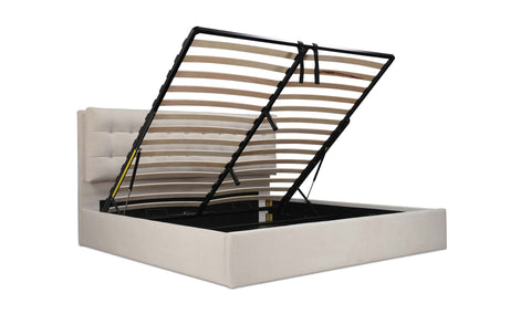 Sebastion King Storage Bed Cream