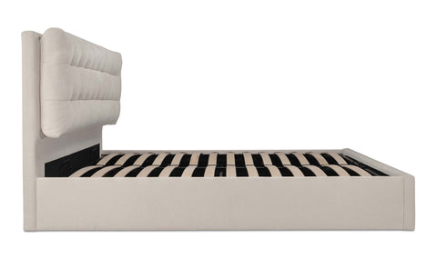 Sebastion King Storage Bed Cream