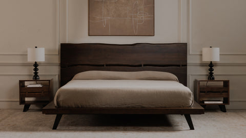Madagascar Platform Bed Dark Brown