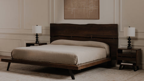 Madagascar Platform Bed Dark Brown