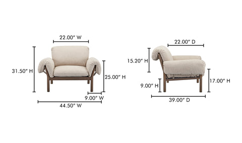 Cardero Lounge Chair Beige