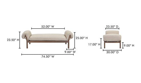 Cardero Daybed Beige