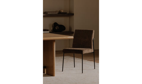Danny Dining Chair Ivory Dark Brown