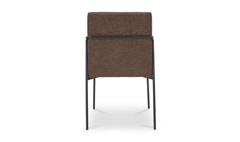 Danny Dining Chair Ivory Dark Brown