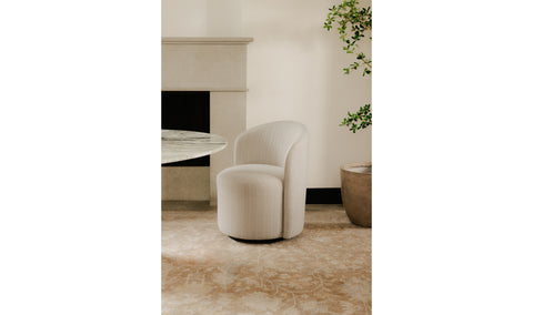 Sylvie Outdoor Swivel Dining Chair Cream