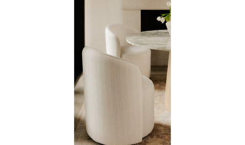 Sylvie Outdoor Swivel Dining Chair Cream