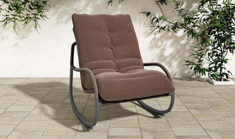 Lyra Outdoor Rocking Chair Brown