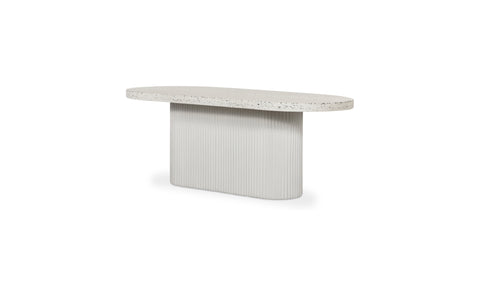 Lyon Outdoor Dining Table White Terrazzo
