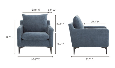 Paris Armchair Blue