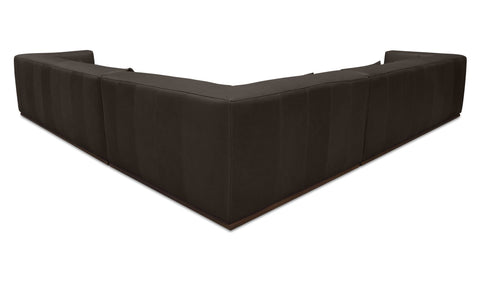 Clove L-Shaped Sectional Deep Brown