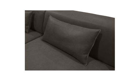 Clove L-Shaped Sectional Deep Brown
