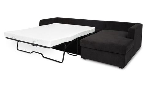Burrow Sleeper Sectional With Storage Chaise Black