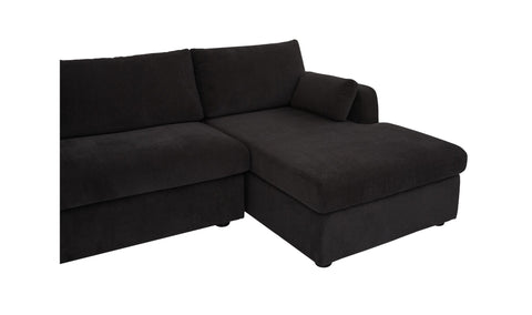 Burrow Sleeper Sectional With Storage Chaise Black