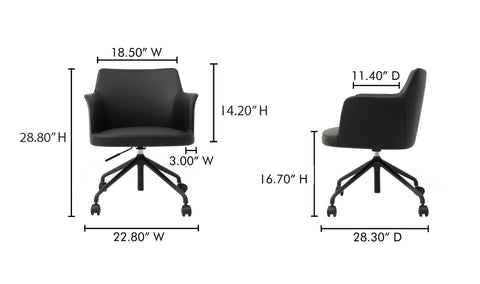 Morris Office Chair PVC Black