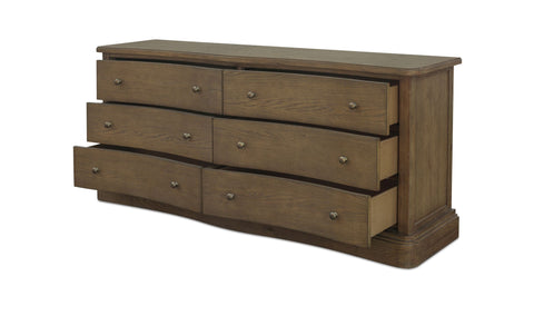 Clarence 6 Drawer Dresser Warm Brown