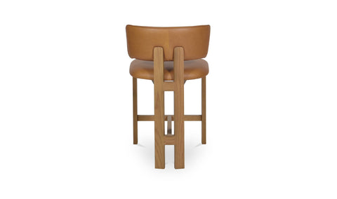Morel Counter Stool Brown Leather