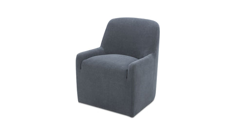 Maisie Rolling Dining Chair Slate Blue