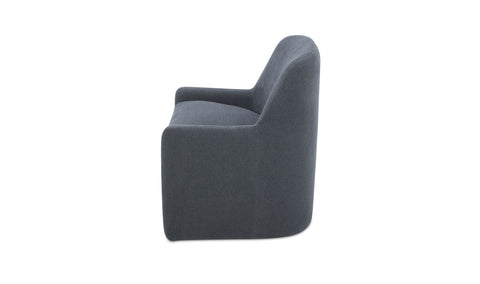 Maisie Rolling Dining Chair Slate Blue